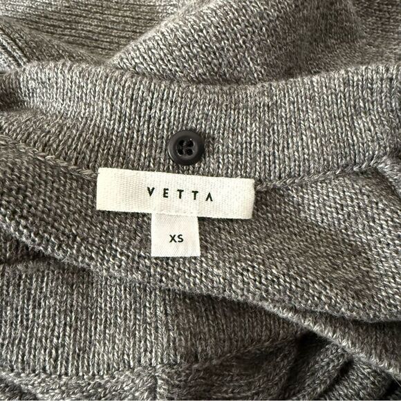 Vetta Sweater Cardigan Womens Sz XS Gray Oversized Knit Button Up Made in USA - Picture 9 of 13